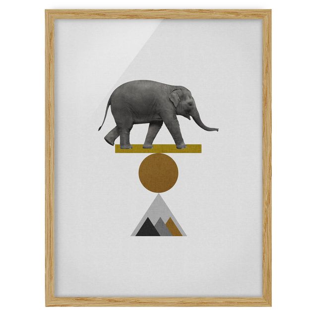 Contemporary art prints Art Of Balance Elephant