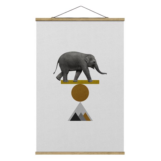 Modern art prints Art Of Balance Elephant