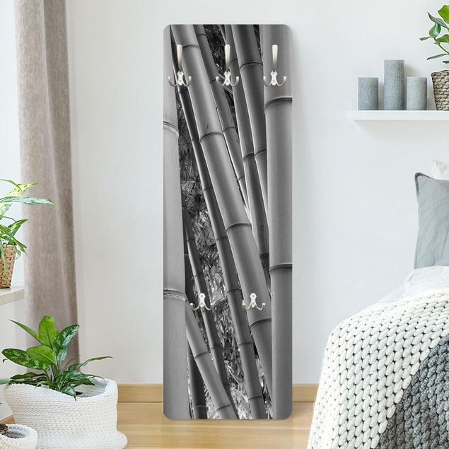 Wall mounted coat rack flower Bamboo