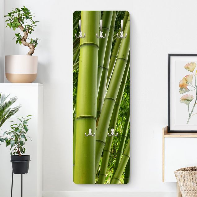 Wall mounted coat rack flower Bamboo Trees