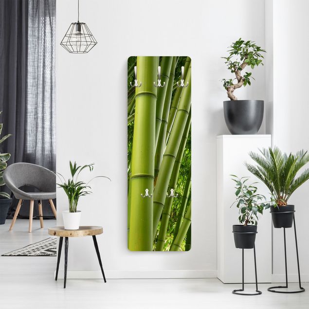 Wall mounted coat rack green Bamboo Trees