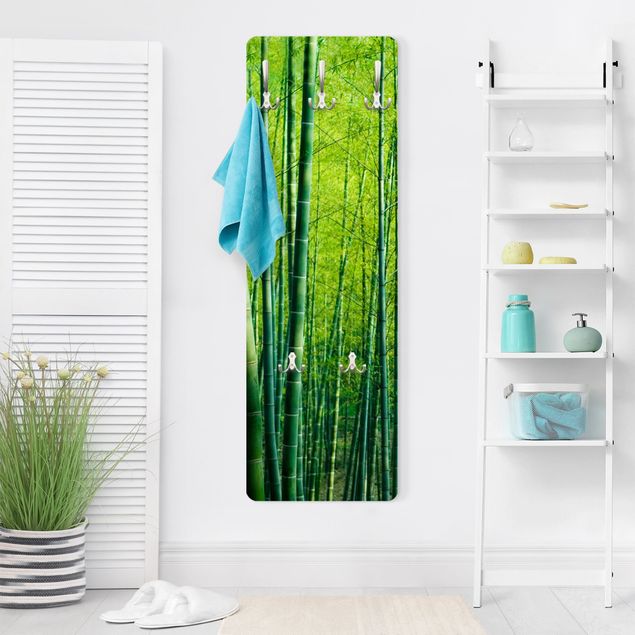 Green coat rack Bamboo Forest