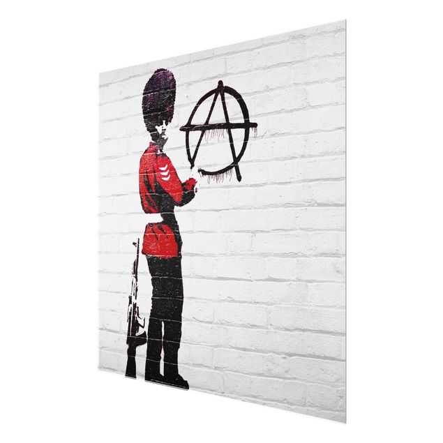 Glas Magnetboard Anarchist Soldier - Brandalised ft. Graffiti by Banksy