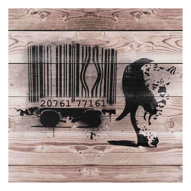 Magnettafel Glas Barcode Leopard - Brandalised ft. Graffiti by Banksy
