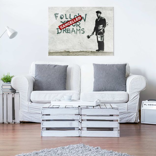 Modern art prints Follow Your Dreams - Brandalised ft. Graffiti by Banksy