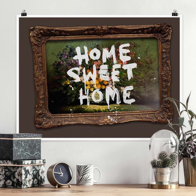 Modern art prints Home sweet home - Brandalised ft. Graffiti by Banksy