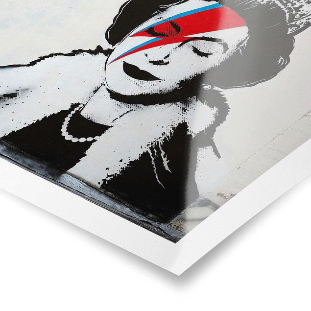 Poster print Queen Lizzie Stardust - Brandalised ft. Graffiti by Banksy