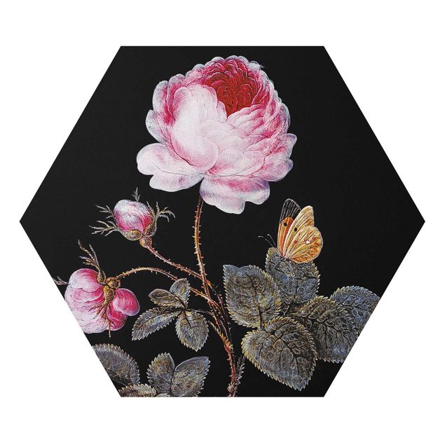 Floral canvas Barbara Regina Dietzsch - The Hundred-Petalled Rose