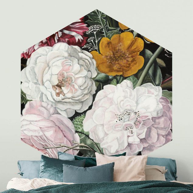 Floral wallpaper Baroque Bouquet