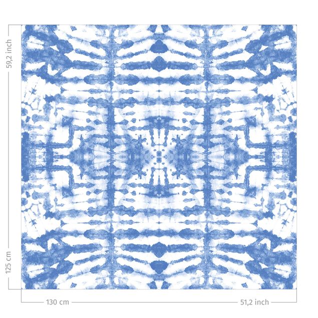 contemporary curtains Batik In Blue White