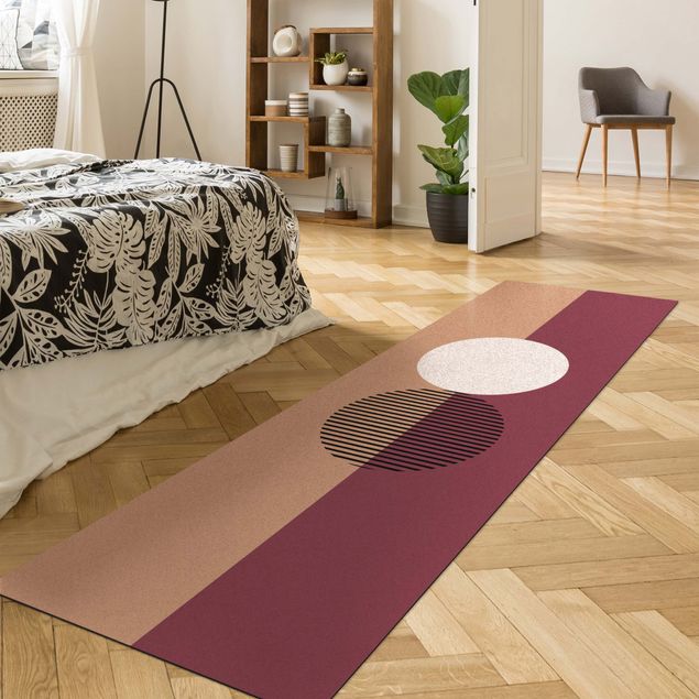 Abstract rugs Bauhaus Ulm Violet