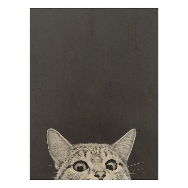 Laura Graves Art Illustration Cat Black And White Drawing