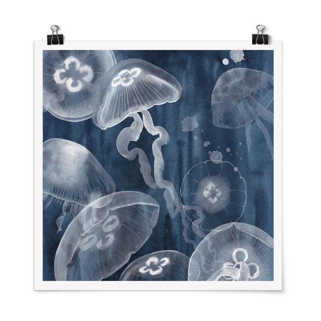 Contemporary art prints Moon Jellyfish I