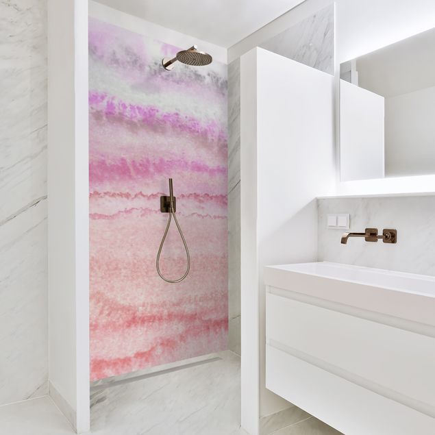 Shower wall cladding Play Of Colours In Pink