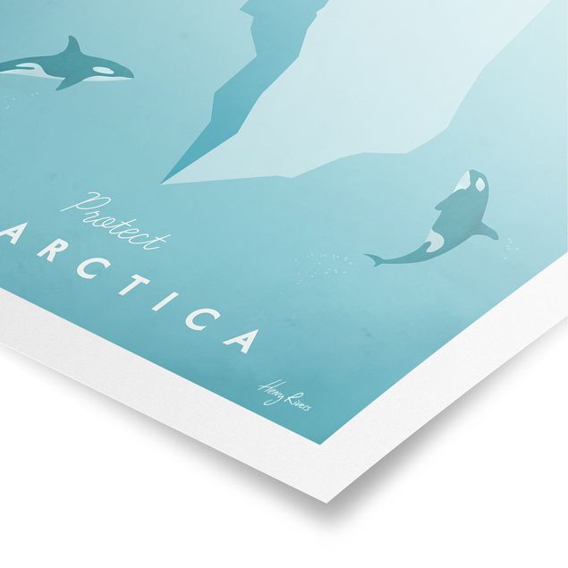 Sea print Travel Poster - Antarctica