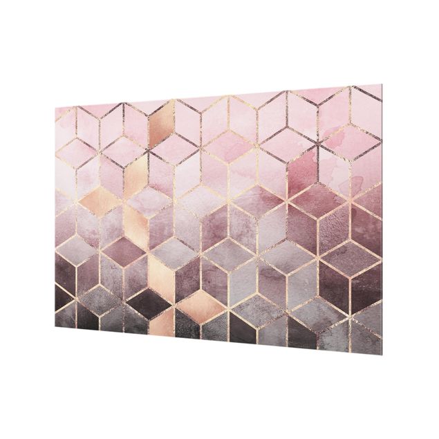 Elisabeth Fredriksson poster Pink Gray Golden Geometry