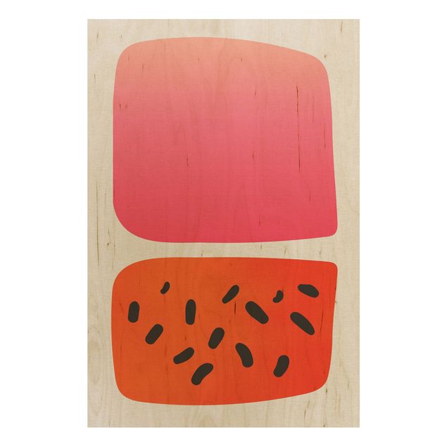 Prints Abstract Shapes - Melon And Pink