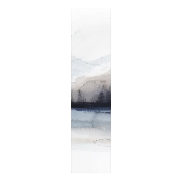 Sliding panel curtains landscape Lakeside With Mountains I