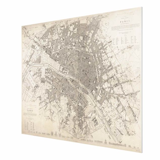 Prints vintage Vintage Map Paris