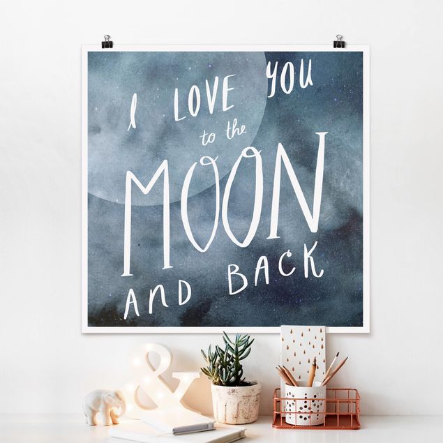 Prints quotes Heavenly Love - Moon
