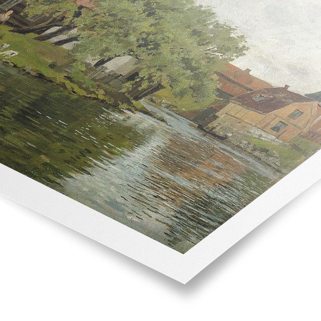 Prints landscape Edvard Munch - Scene On River Akerselven