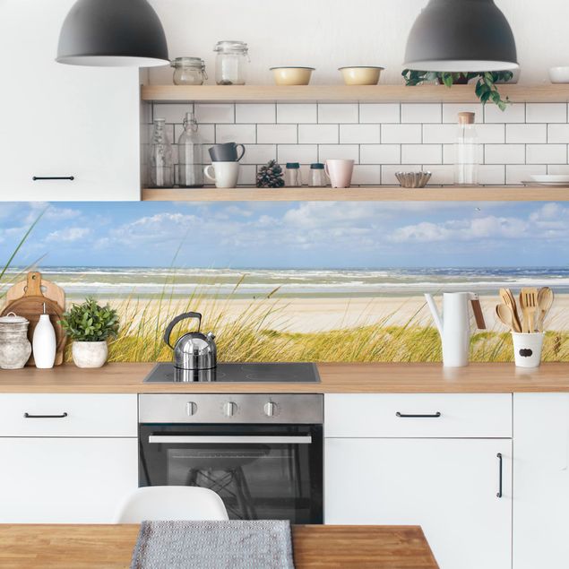 Kitchen splashback landscape At The North Sea Coast
