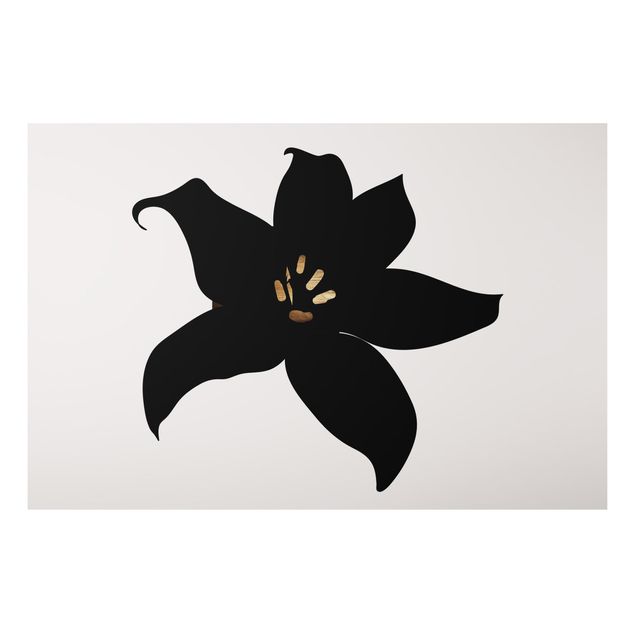 Orchid canvas Graphical Plant World - Orchid Black And Gold