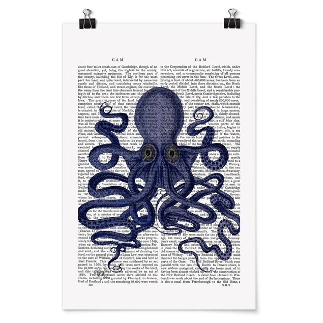 Prints modern Animal Reading - Octopus