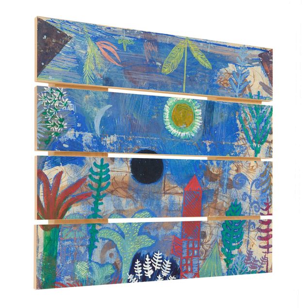 Prints on wood Paul Klee - Sunken Landscape