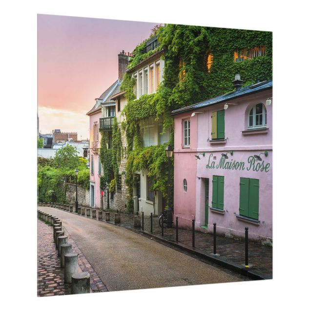 Glass splashback landscape Rose Coloured Twilight In Paris