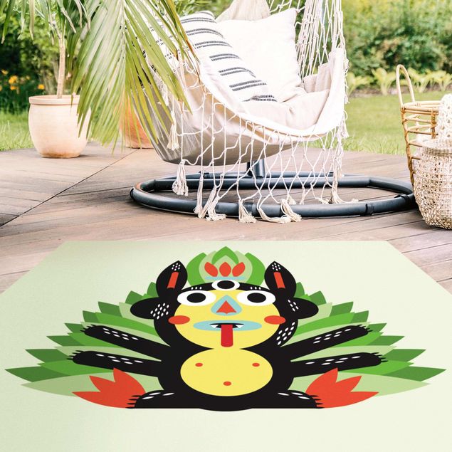 outdoor balcony rug Collage Ethno Monster - Jungle
