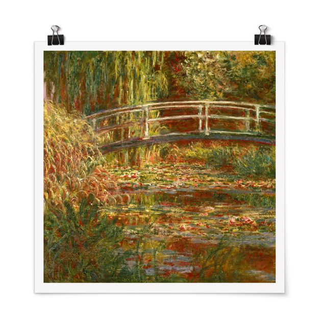 Art style Claude Monet - Waterlily Pond And Japanese Bridge (Harmony In Pink)