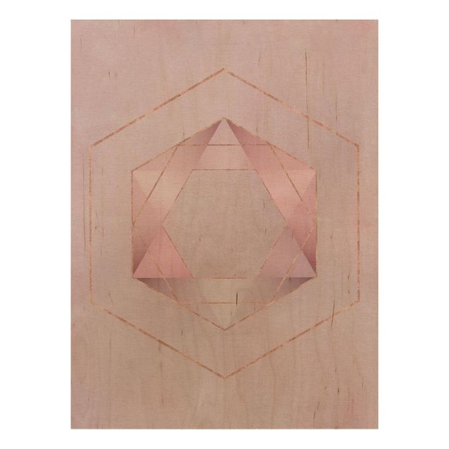 Andrea Haase Geometry In Pink And Gold I