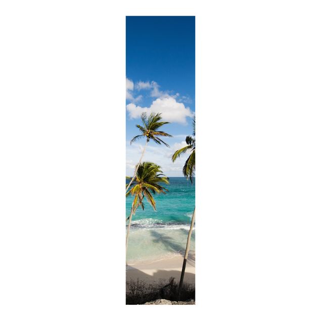 Sliding panel curtains flower Beach Of Barbados