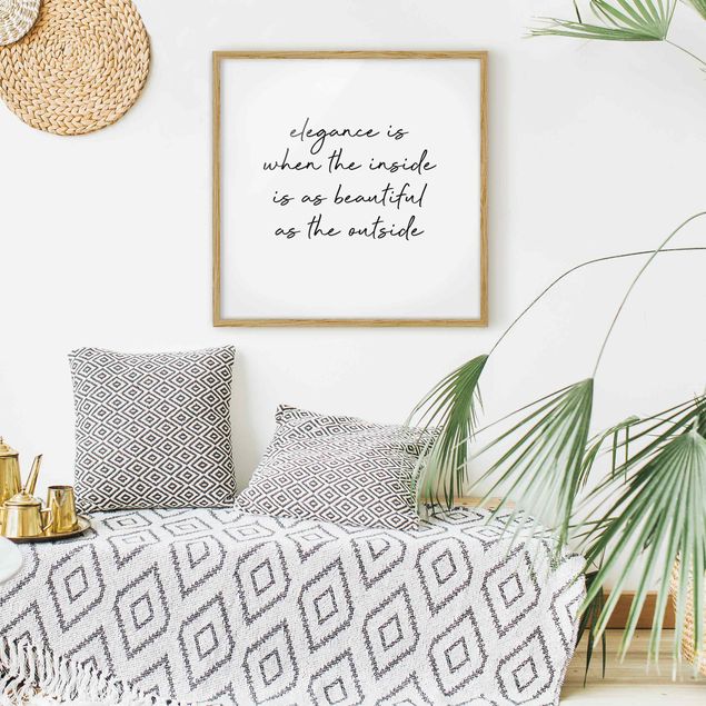 Framed quotes Beautiful Elegance