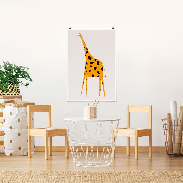 Giraffe canvas Yellow Giraffe