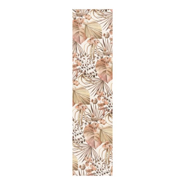 Sliding panel curtains flower Abstract Graphics In Peach-Colour