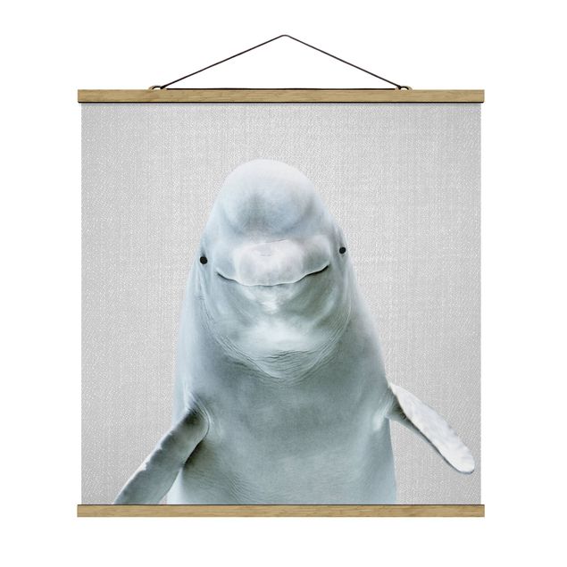 Posters black and white Beluga Whale Bob