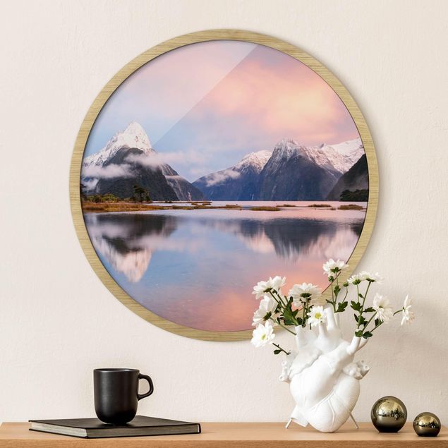 Landscape canvas prints Mountains At A Stretch Of Water