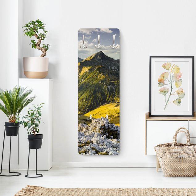 Wall mounted coat rack country Mountains And Valley Of The Lechtal Alps In Tirol
