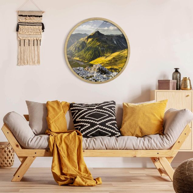 Contemporary art prints Mountains And Valley Of The Lechtal Alps In Tirol
