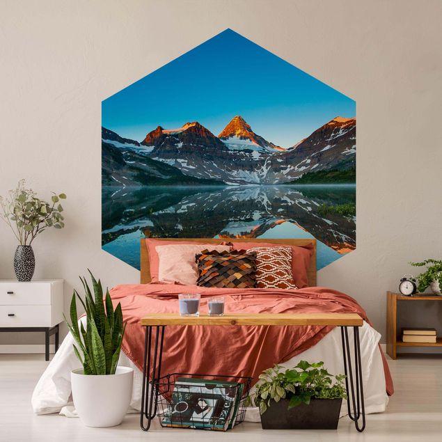 Modern wallpaper designs Mountain Landscape At Lake Magog In Canada