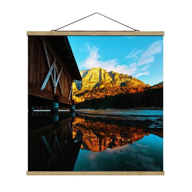 Modern art prints Reflected Mountains In the Dolomites