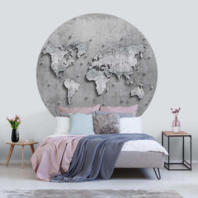 Wallpapers modern Concrete World Map
