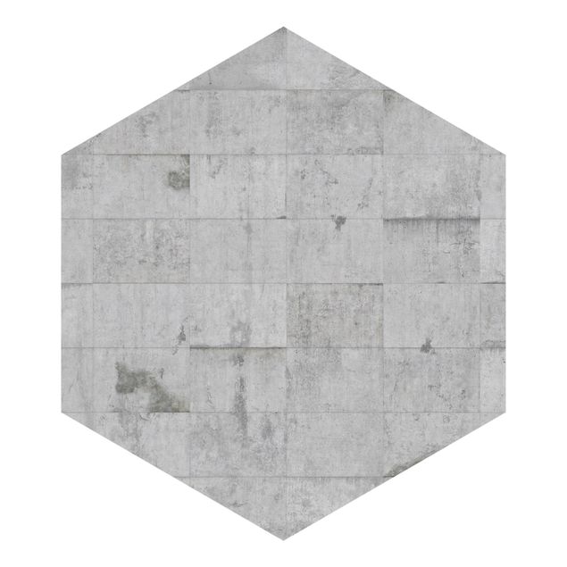 Gray wallpaper Concrete Brick Look Gray