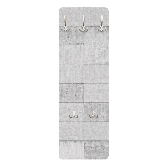Wall coat hanger Concrete Brick Look Grey