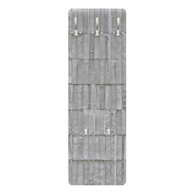 Wall coat hanger Concrete Brick Wallpaper