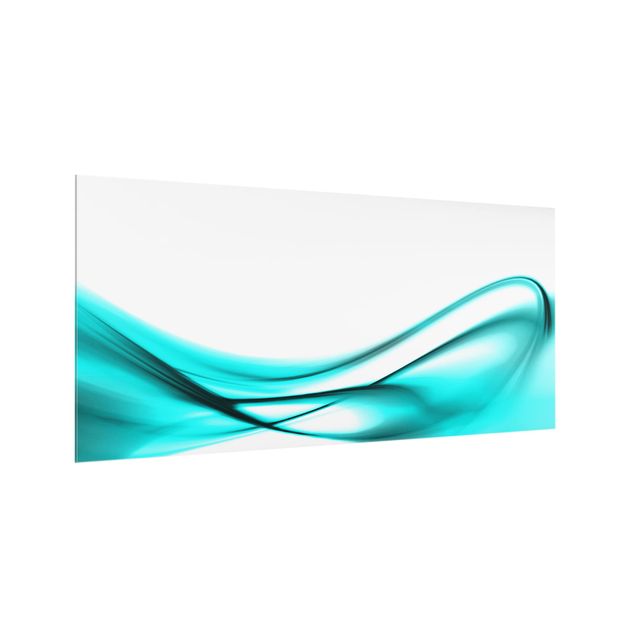 Glass splashbacks Turquoise Design