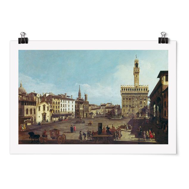 Art styles Bernardo Bellotto - The Piazza della Signoria in Florence