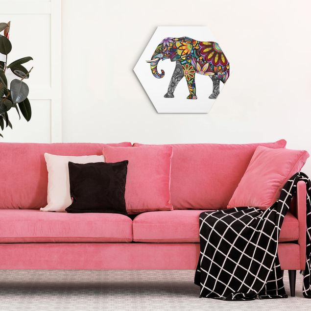 Animal canvas No.651 Elephant Pattern